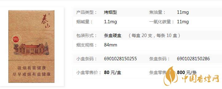 泰山1913香煙多少錢一盒?泰山1913各地價(jià)格表查詢2020
