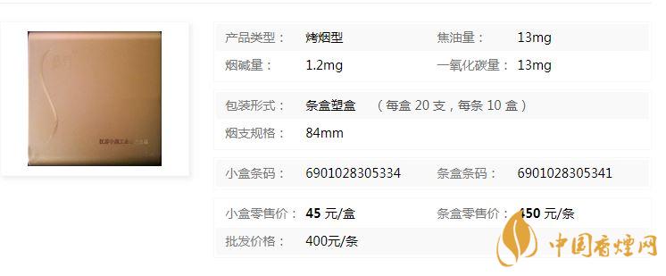 蘇煙軟金砂xs多少錢一包價格？蘇煙軟金砂XS價格及參數一覽