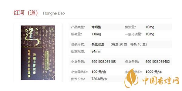 2021紅河道香煙價格表一覽 紅河道香煙味道品析
