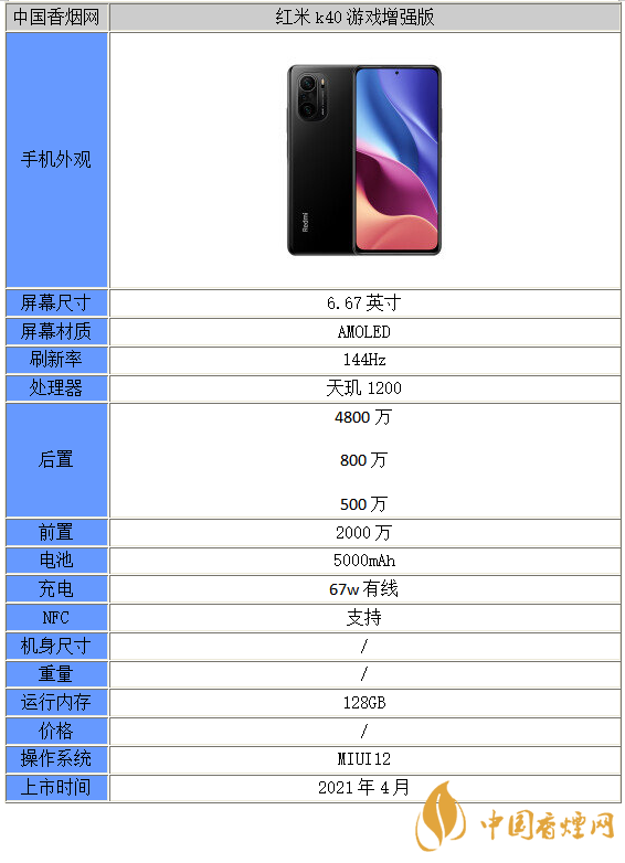 紅米k40游戲增強版參數配置詳情-紅米k40游戲增強版怎么樣